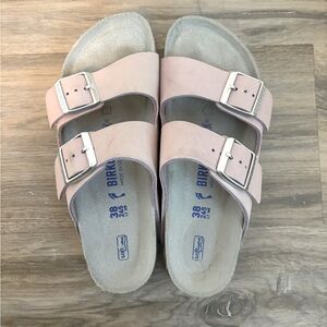 Birkenstock Pink Sandals with Two-Strap Design